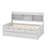 Wooden Captain Bed With Built-In Bookshelves,Three Storage Drawers And Trundle-1171833440-1171833441