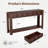 Rustic Farmhouse Console Table with 6 Drawers.   Wood Entryway Table with Open Lower Shelf. Narrow Sofa Table for Living Room. Hallway