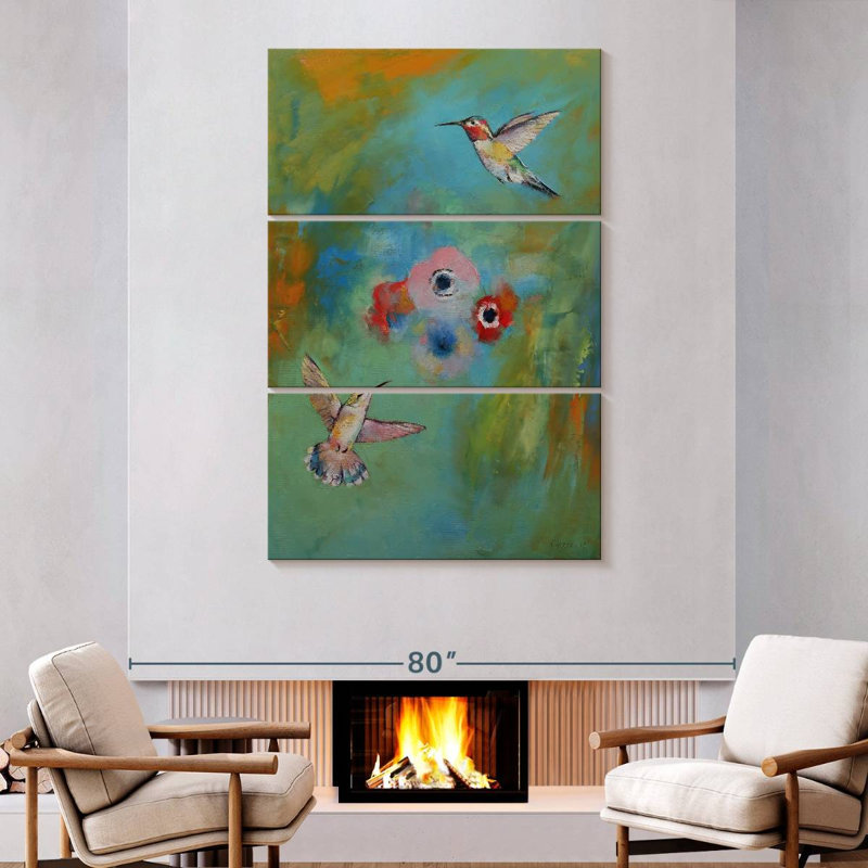 Brampt Hummingbirds, 74" H x 48" W