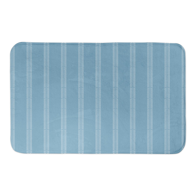 Microfiber Non-Slip Bath Mat, Blue