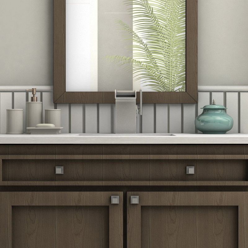 Studio Diamond Peak Single Hole Bathroom Faucet with Drain Assembly, Brushed Nickel