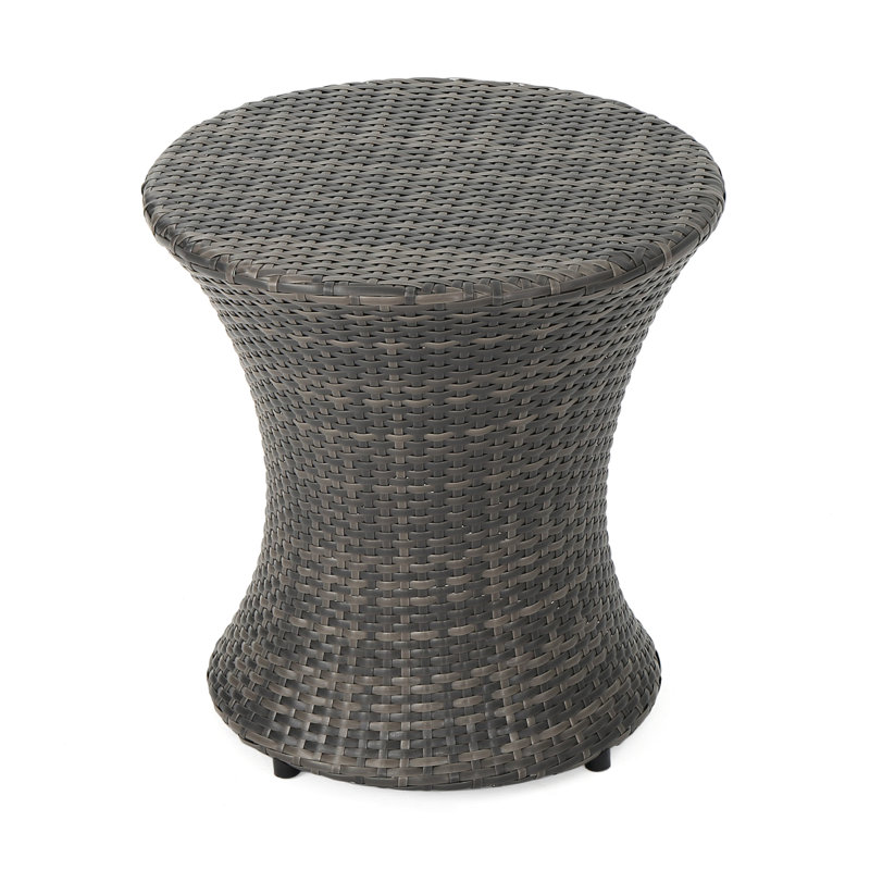 Stylish Grey Table - & Aluminum, 19.69" D Outdoor Side , H, Gray