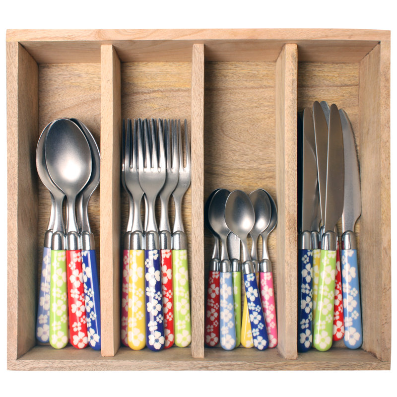 Mcdougald 24 Piece 18/10 Stainless Steel Cutlery Set, Service for 6