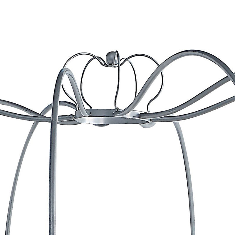 Lit simple avec auvent, argent