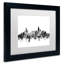 « charlotte nc horizon b&w », reproduction d’impression sur toile encadrée-17765789