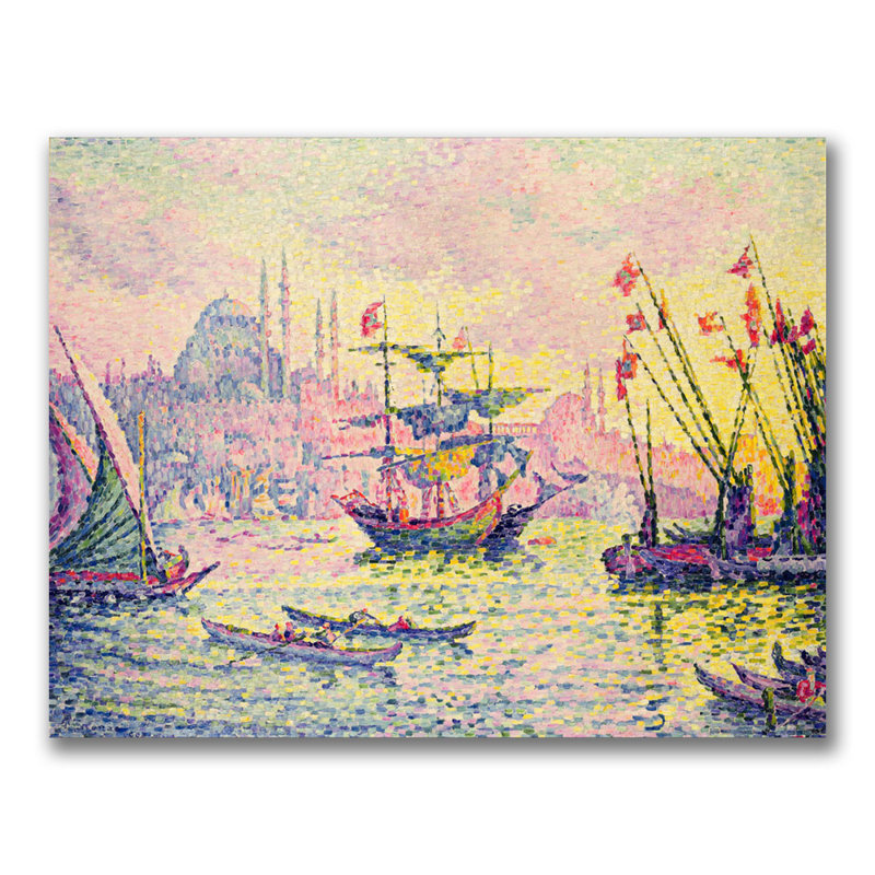 « view of constantinople » par paul signac, reproduction d’art sur toile, H 18 po x l 24 po x P 2 po