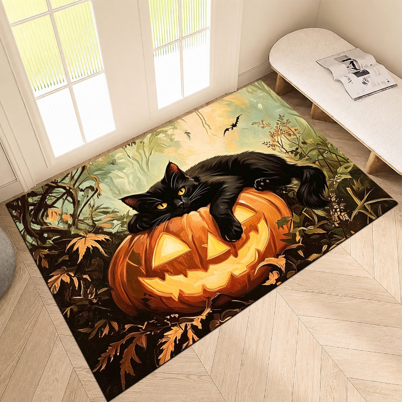 Tapis d'entrée antidérapant pour l'entrée d'Halloween, Halloween 10, 24 po x 36 po