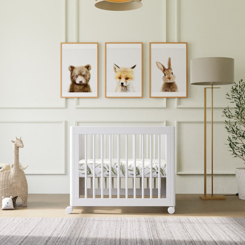 Yuzu White Pine 8-in-1 Convertible Crib with Conversion Kits