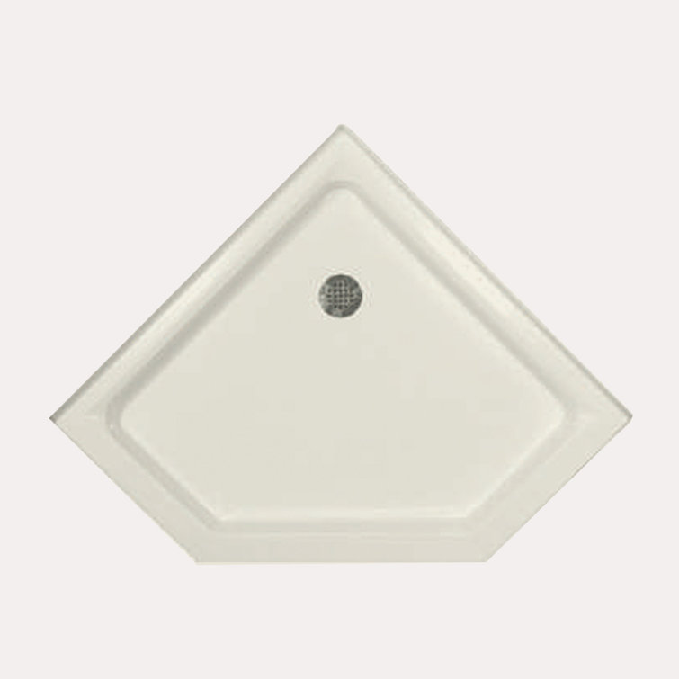 42" W x 42" D Neo-Angle Triple Threshold Shower Base