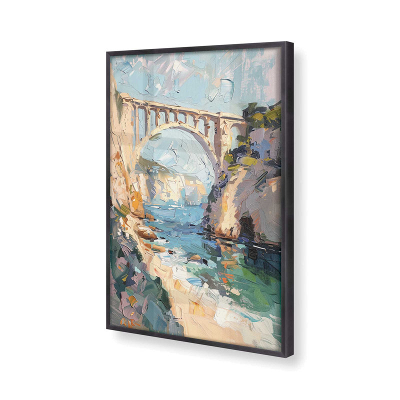 «Bridging Hues», impression encadrée sur papier par Azure Artisanal Studio, Zinc patiné, H 21,25 po x l 17,25 po x P 1,25 po