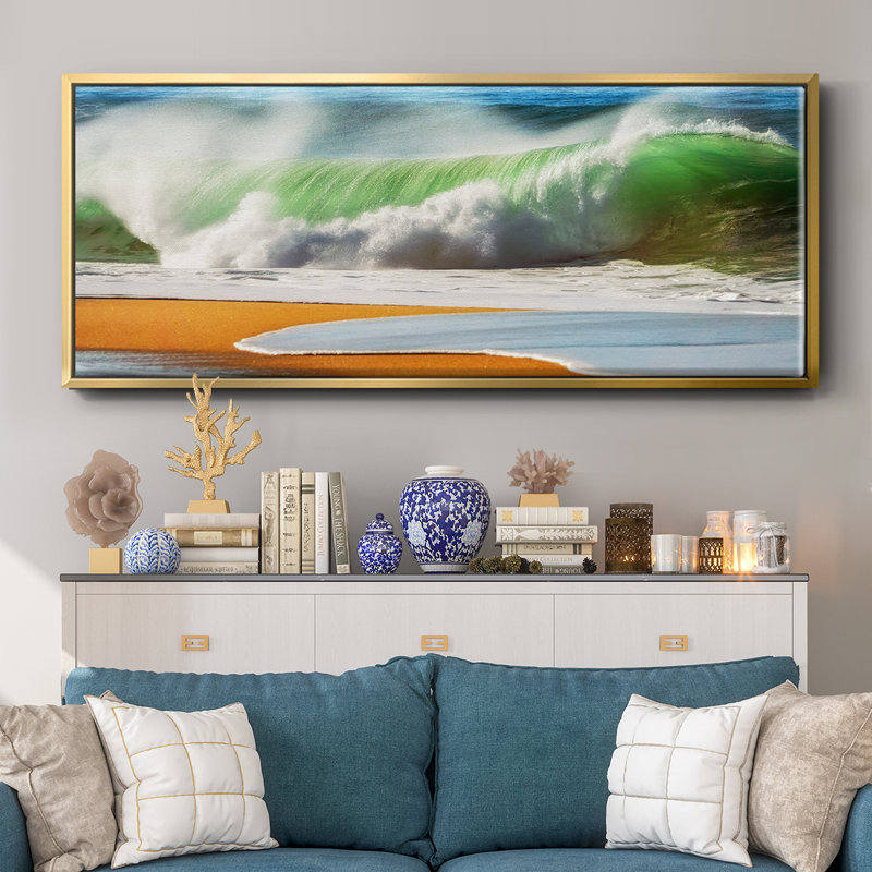 The Wave- Framed Canvas, 20" H x 50" W
