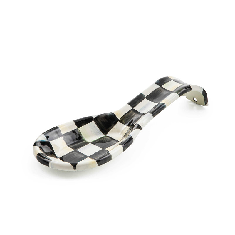 Courtly Check Spoon Rest, Black/White
