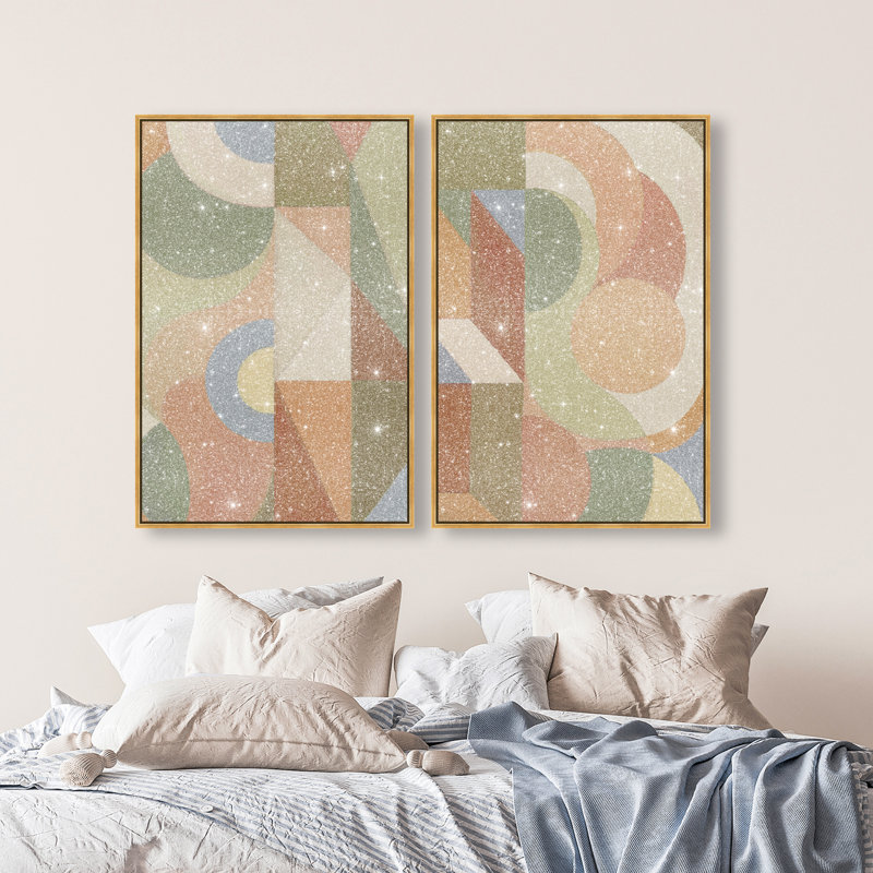 Adore You Set Set by Oliver Gal, 74"H x 50"W, Gold Floater Frame