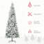 Arbre de Noël artificiel pin enneigé 9 pi avec des branches réalistes et 1084 pointes