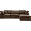 Canapé modulaire réversible en velours de 120 po de large avec repose-pieds Kirstey-87141381