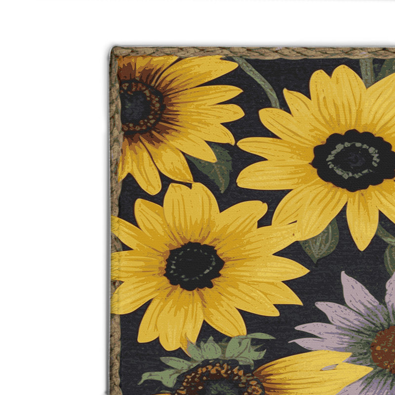Tapis d'intérieur et d'extérieur brun Botanical, Rectangle 4pi x 6 pi