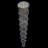 32'' 12-Light Flush Mount with Chrome Finish – For Stairwell, Foyer, Living Room – GU10 LED Compatible – Luxurious Crystal Spiral Design
