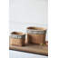 Ensemble de 2 pots à fleurs rectangulaires avec bordure géométrique