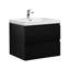 Meuble-lavabo simple flottant simple 30 po avec lavabo à surface solide Dhruven