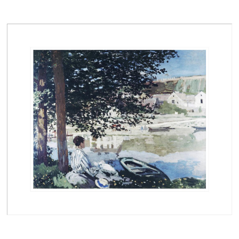 «On the seine at Bennecourt» par Claude Monet, impression giclée encadrée, H 17,75 po x l 20,68 po