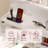 L-Shaped Folding Nail Table, Nail Desk with Built-in Charging Station, 5-Tier Storage Rack & 3 Drawers, Professional Manicure Desk for Salon, Spa, or Home Use, Space-Saving Workstation, White-1935987500