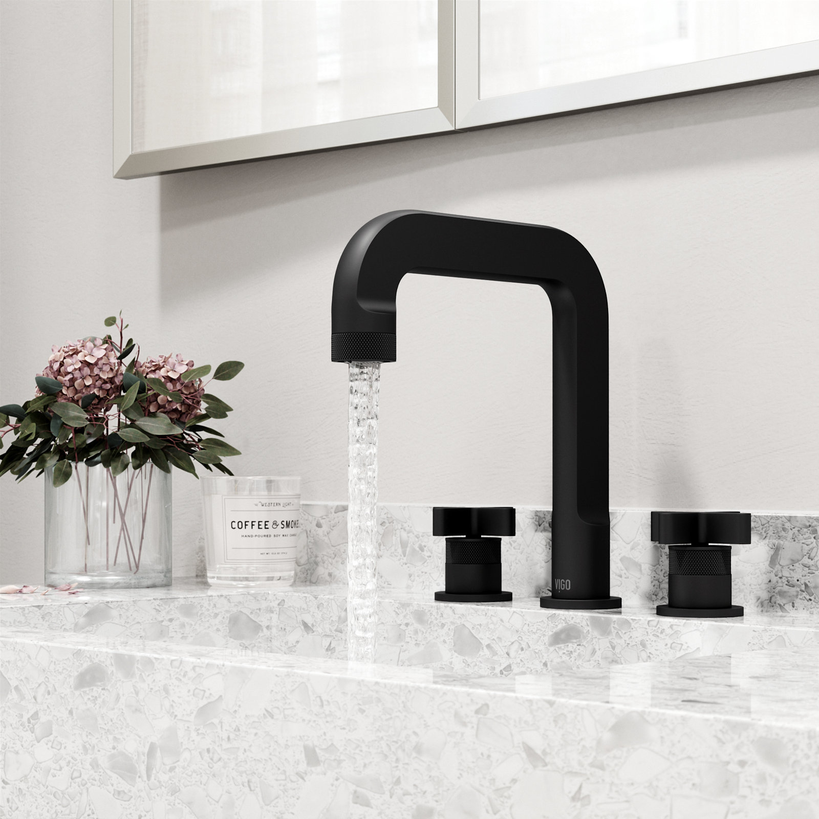 Wythe Widespread Bathroom Faucet, Matte Black