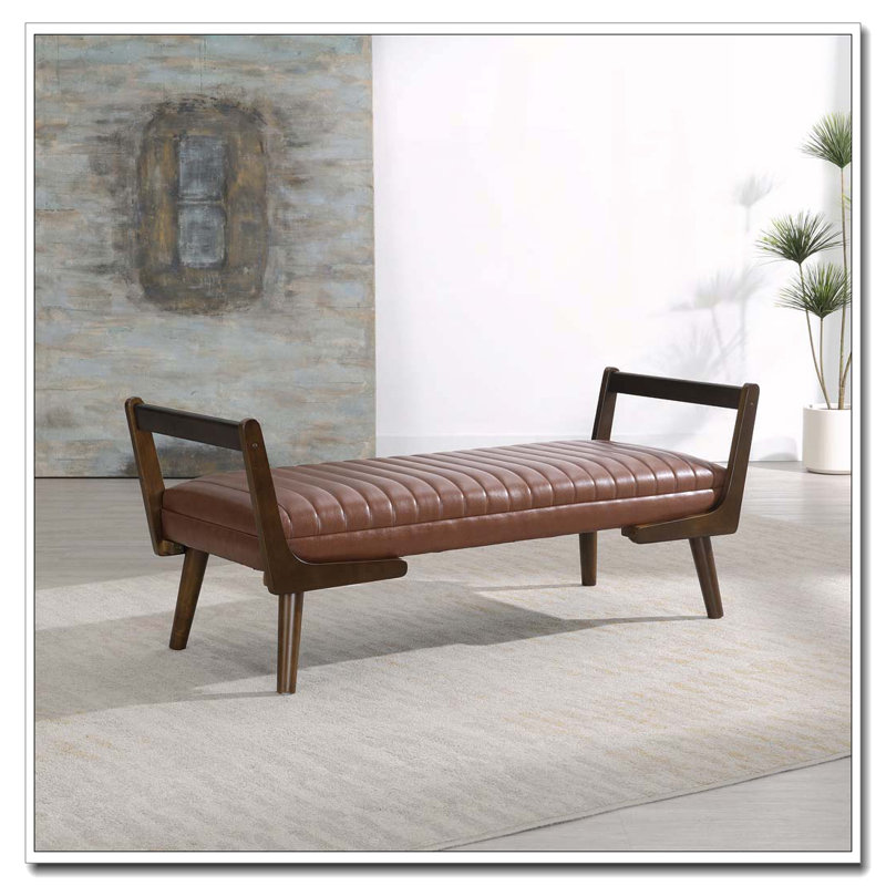 Banc rembourré 52 po, Cognac