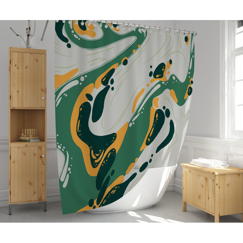 Rideau de douche simple abstrait, H 72 po x l 70 po
