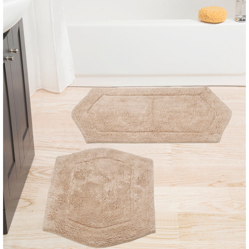 Ensemble de 2 tapis de bain Morissette (17 po x 24 po, 21 po x 34 po), Lin lin