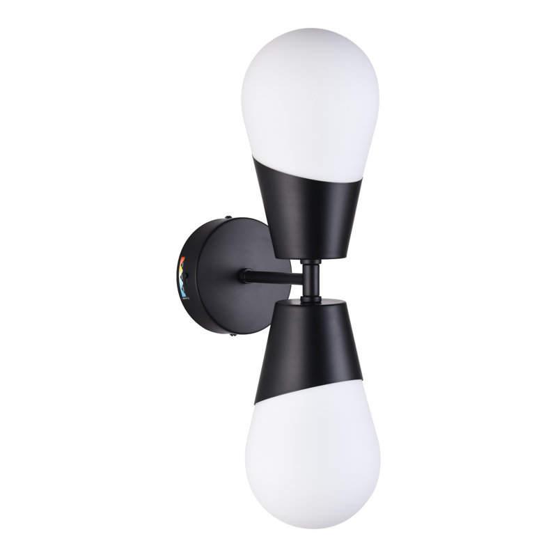 Matte Black Dimmable Double-Headed LED Bath Vanity Sconce