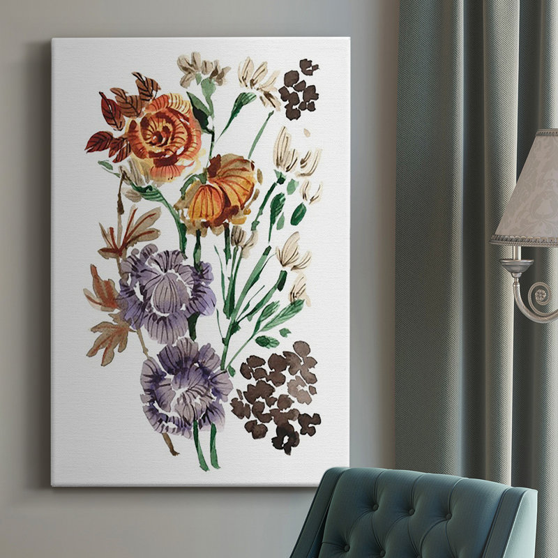 Garden Bouquets I, toile tendue avec châssis de qualité supérieure - prête à être accrochée, H 18 po x l 12 po x P 1 po