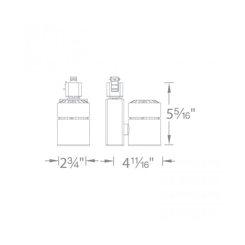 Exterminator II LED Track Head, White, Flood, 2700K/85