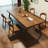 Simple Pine Wood Solid Rectangular Dining Table