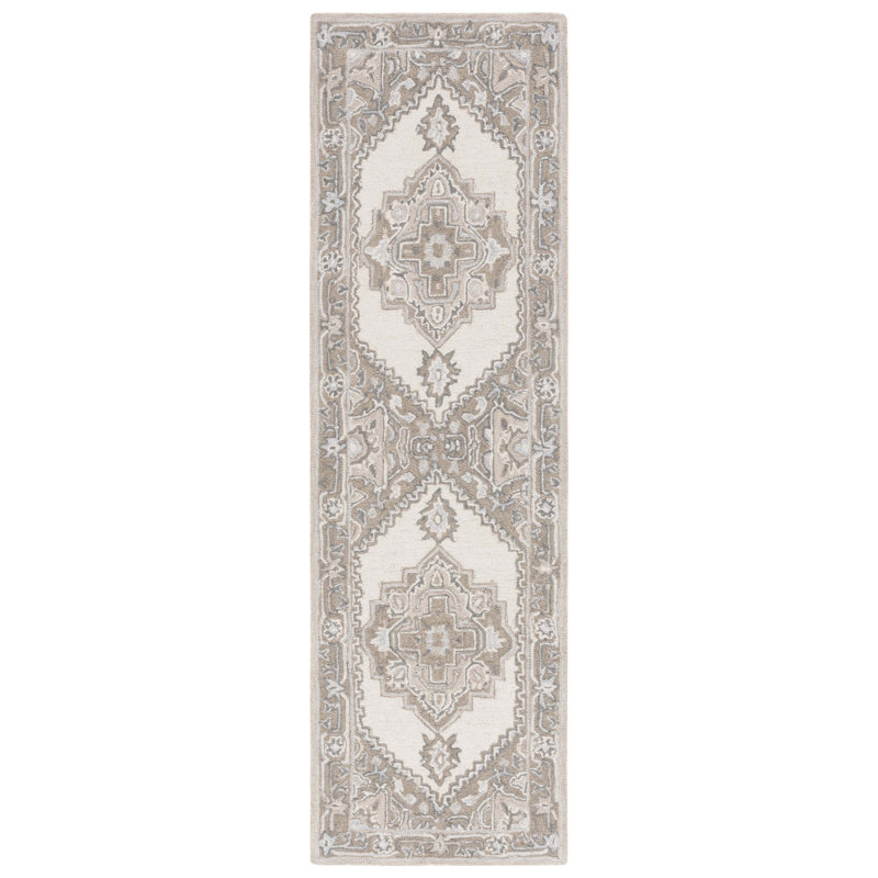 Tapis oriental en laine et coton touffeté à la main Metro, Tapis de couloir 2 pi 3 po x 8 pi