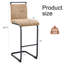 2 tabourets de bar en tissu brun Tech, d'une hauteur de 42,5 po - confort moderne. Siège doux. Pieds en métal. Dessous coulissant. Assemblage facile inclus. 2 tabourets hauts conçus pour le tissu du siège. Guide antidérapant noir stable