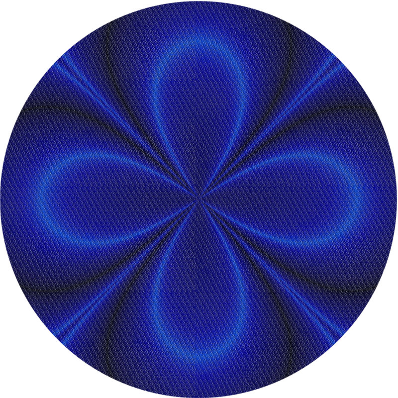 Tapis indigo, Rond 6 pi