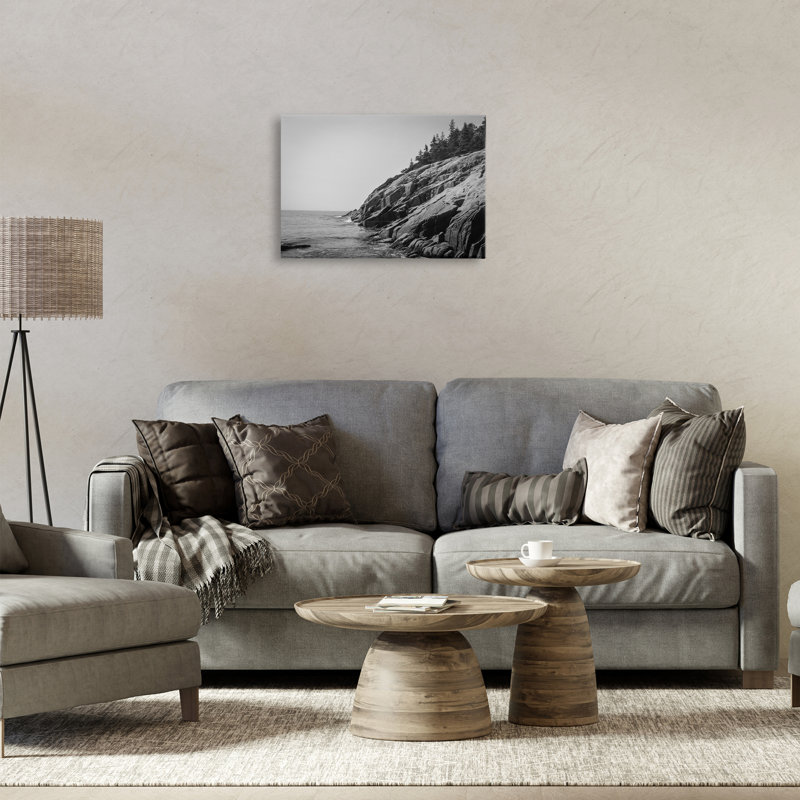 Steep Ocean Cliff Side Canvas, design by James Rodewald, 16" H x 24" W