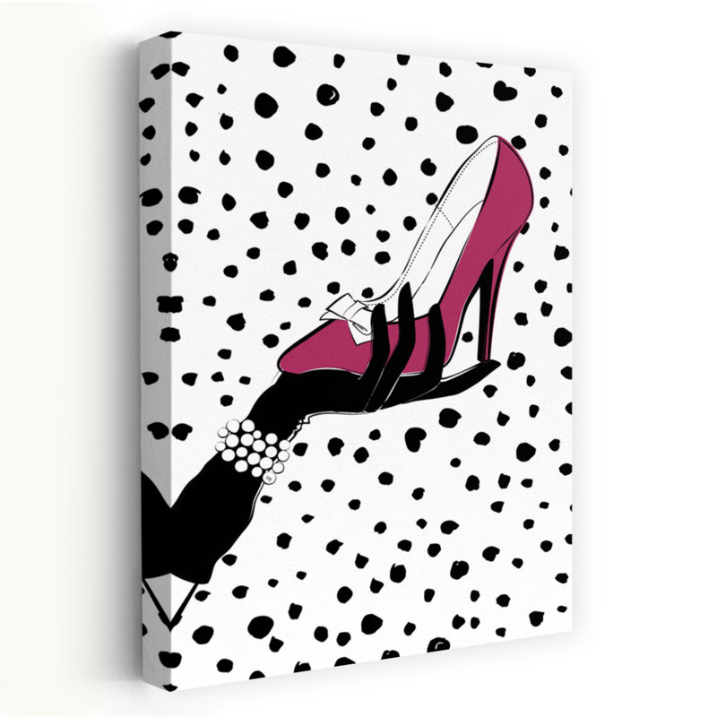 Affiche murale audacieuse et élégante représentant une femme à talons hauts glamour, H 48 po x l 32 po