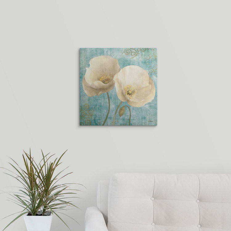 «Anjenette Poppies on Paisley», Albena Hristova, impression, H 35 po x l 35 po x P 1,5 po, Toile