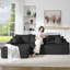 Canapé modulaire moelleux en velours côtelé de 108 po, canapé en L spacieux pour des espaces de vie confortables-1614322708-1641322481
