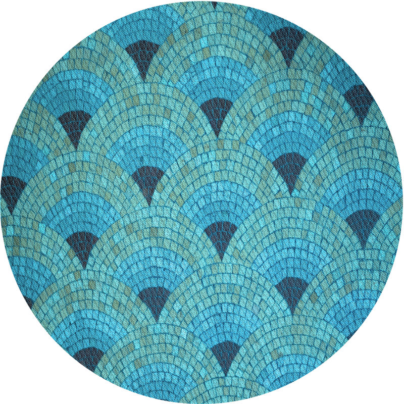Temperance Geometric Indoor Rug, Round 5'