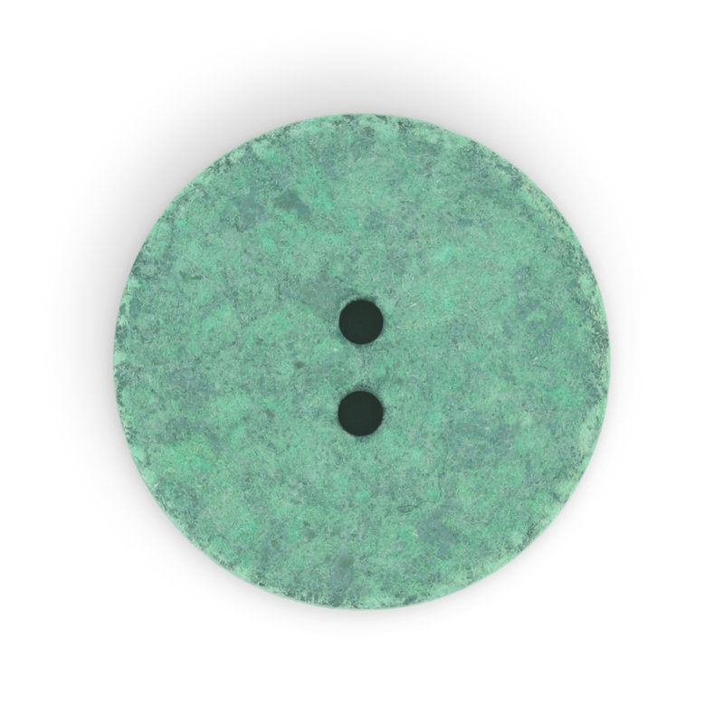 Dritz Recycled Cotton Round Button, 23mm, Dark Green, 6 Buttons