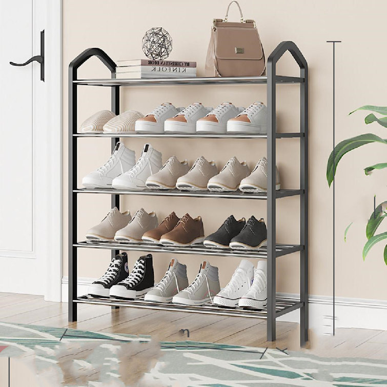 Kahl 36 Pair Shoe Rack Gracie Oaks Finish: White