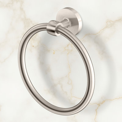 Gibson Wall Mounted Towel Ring | Satin Nickel Finish