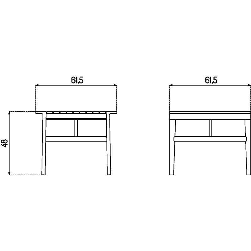 Sammen Outdoor Square Teak Garden Table