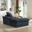 Chaise longue avec repose-pieds 51,97 po Corduroy-2125448071