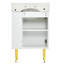 Meuble-lavabo sur pied simple 21,6 po avec comptoir en céramique