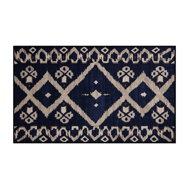 Machine Washable Gray Area Rug, Rectangle 5' x 8'