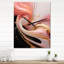 Horloge murale fantaisiste rose et doré Glam Art IV - formes abstraites-99637395