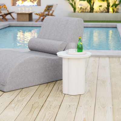 Bridgehampton Round Metal Outdoor Side Table , 15.9'' in. W 15.9'' in. D